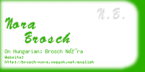 nora brosch business card